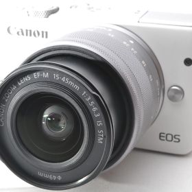 【中古】【1ヶ月保証】 キヤノン Canon ミラーレス一眼 EOS M10 レンズキット ホワイト