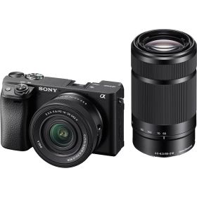 【中古】SONY(ソニー) ミラーレス一眼カメラ α6400 ダブルズームレンズキット(同梱レンズ:SELP16502+SEL55210) ブラック ILCE-6400X BQ レンズ交換式 AP