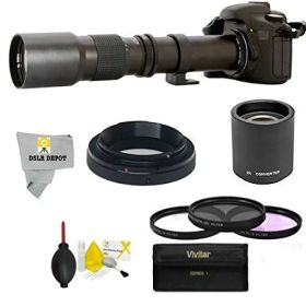 【中古】高電力500 mm / 1000 mm F / 8手動望遠レンズfor Nikon d90、d500、d3000、d3100、d3200、d3300、d3400 , d5000 , d5100 , d5200 , d5300 , d550