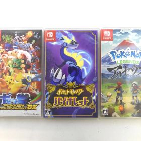 ■ポケモン Switchソフト 3点セット ポッ拳 POKKEN TOURNAMENT DX ポケットモンスター バイオレット Pokemon LEGENDS アルセウス 中古品(032)