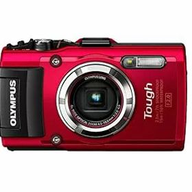 【中古】【39shop】OLYMPUS★デジタルカメラ STYLUS TG-3 Tough レッド 1600万画素CMOS F2.0 15m防水 100kgf耐荷重 GPS+電子コンパス&内蔵Wi-Fi TG-3 RED（非常に良い）