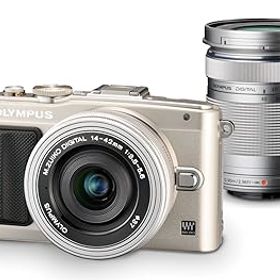 【中古】【39shop】OLYMPUS★ミラーレス一眼 PEN E-PL6 EZダブルズームキット シルバー E-PL6 EZ DZKIT SLV（良い）