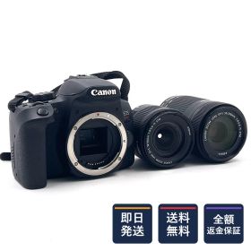 【全額返金保証】【最速発送】Canon デジタル一眼 EOS Kiss X10i ダブルズームキット ブラック 美品 動作確認済