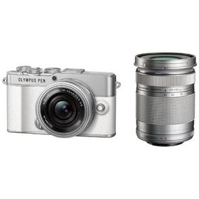 【中古】 ミラーレス一眼カメラ OM SYSTEM PEN E-P7 EZダブルズームキット ホワイト 当店保証30日間 人気 ミラーレス一眼 ミラーレス デジタルカメラ 中古