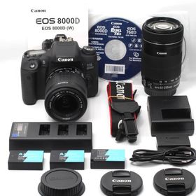 Canon デジタル一眼レフカメラ EOS 8000D ダブルズームキット EF-S18-55mm/EF-S55-250mm 付属 EOS8000D-WKIT
