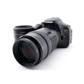【中古】 キヤノン Canon デジタル一眼レフカメラ EOS Kiss X5 標準&望遠ダブルズームセット 美品 ストラップ 当店保証30日間 人気 一眼レフ デジタル一眼 中古 カメラ
