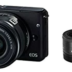 【中古】「非常に良い」Canon ミラーレス一眼カメラ EOS M10 ダブルレンズキット(ブラック) EF-M15-45mm F3.5-6.3 IS STM EF-M22mm F2 STM 付属 EOSM10BK-WLK