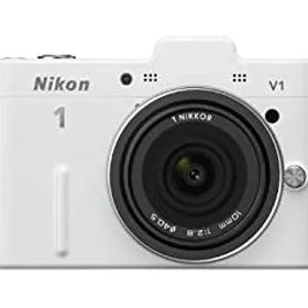【中古-非常に良い】Nikon ミラーレス一眼カメラ Nikon 1 (ニコンワン) V1 (ブイワン) 薄型レンズキット ホワイトN1 V1ULK WH