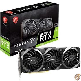 MSI GeForce RTX 3060 VENTUS 3X 12G OC グラフィックボード 12GB GDDR6 PCIe Gen4 HDMI DisplayPort ブラック