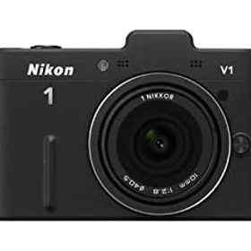 【中古-非常に良い】Nikon ミラーレス一眼カメラ Nikon 1 (ニコンワン) V1 (ブイワン) 薄型レンズキット ブラックN1 V1ULK BK