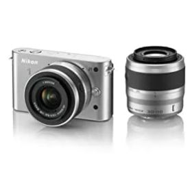 【中古】［状態良好］Nikon ミラーレス一眼カメラ Nikon 1 (ニコンワン) J1 (ジェイワン) ダブルズームキット シルバー N1 J1WZ SL