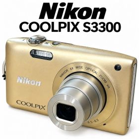Nikon COOLPIX S3300 ゴールド デジカメ 動作電確認済