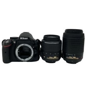 Nikon D5200 NIKKOR 18-55mm/55-200mm VR 一眼レフ レンズ カメラ ジャンク M11786150