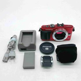 4219ショット！新品級 ★ OLYMPUS ミラーレス一眼 PEN Lite E-PL6 ボディ レッド