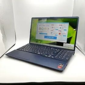 【中古】Fujitsu LIFEBOOK AH AH50/G2 FMVA50G2L メタリックブルー【R7-5700U 8G 512G(SSD) DVDマルチ WiFi 15.6LCD】【大阪本店】保証期