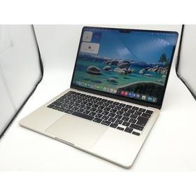 【中古】Apple MacBook Air 13インチ M3(CPU:8C/GPU:8C) 8GB/256GB スターライト MRXT3J/A (13インチ, M3, 2024)【ECセンター】保証期間１ヶ月【ランクB】