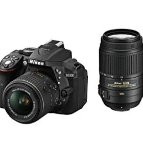 【中古】Nikon デジタル一眼レフカメラ D5300 ダブルズームキット ブラック 2400万画素 3.2型液晶 D5300WZBK