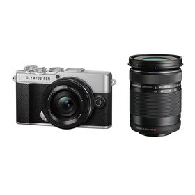 オリンパス OLYMPUS PEN E-P7 EZダブルズームキット ミラーレス一眼カメラ E-P7-EZWZK-SL シルバー OM SYSTEM