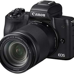 【中古】 Canon ミラーレス一眼カメラ EOS Kiss M 高倍率ズームキット ブラック EOSKISSMBK-18150ISSTM 当店保証30日間 人気 ミラーレス 一眼レフ 交換レンズ カメラ
