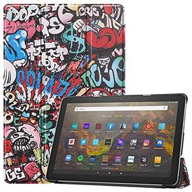 Fire HD 10 2021 Fire HD 10 Plus 2021 三つ折 カバー グラフィティ マグネット開閉式 薄型 軽量型
