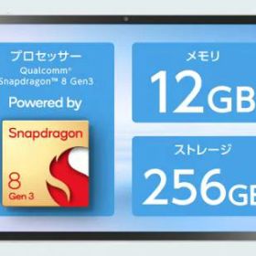 NEC PC-TX117LAS LAVIE Tab EX TX117/LAS シーシェル/CPU：Qualcomm Snapdragon 8 Gen 3/メモリ：12GB/ストレージタイプ：UFS・256GB/OS：Android 15/11.1型/SIMスロット：無し