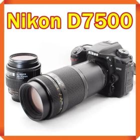 ✨少シャッター Nikon D7500 一眼レフ スホ転送 ダブルレンズ