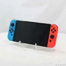 【中古】Nintendo(任天堂) Nintendo Switch 有機ELモデル Joy-Con(L) ネオンブルー／(R) ネオンレッド 【371-ud】
