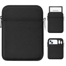 【新品】 MoKo 電子書籍リーダーバッグ Kindle/Kindle Paperwhite/Colorsoft/Kobo Clara 6-7インチまでの端末対応 周辺機器小物収納 大容量収納 ポリエステル素材 耐摩耗 衝撃緩和 出し入れ簡単 7インチ以下 1