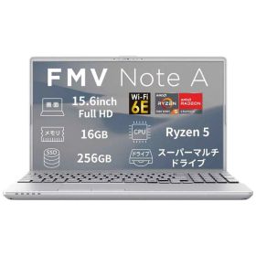 富士通 FUJITSU ノートパソコン FMV Note A [ 15.6型 / Win11 Home / Ryzen 5 / メモリ16GB / SSD256GB / M365 or Office ] ファインシルバー FMVA500L1S