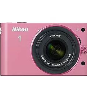 【中古】［非常に良い］Nikon ミラーレス一眼カメラ Nikon 1 (ニコンワン) J1 (ジェイワン) 標準ズームレンズキット ピンク N1 J1HLK PK