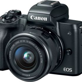 【中古】Canon EOS M50 Mirrorless Digital Camera [with 15-45 STM Lens] International Version (Black)