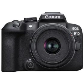 【中古】Canon ミラーレス一眼カメラ EOS R10 レンズキット(RF-S18-45)ブラック/APS-C/EOSR10-1845ISSTMLK