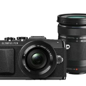 【中古】 OLYMPUS PEN E-PL7 EZダブルズームキット ブラック ミラーレス一眼 E-PL7 EZ DZKIT BLK