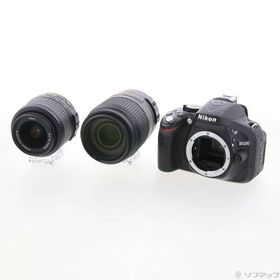 【中古】Nikon(ニコン) NIKON D5200 ダブルズームキット ブラック (2410万画素／SDXC) 【262-ud】