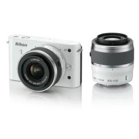 【中古】【整備済み品】Nikon ミラーレス一眼カメラ Nikon 1 (ニコンワン) J1 (ジェイワン) ダブルズームキット ホワイトN1 J1WZ WH