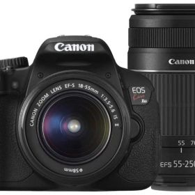【中古】Canon デジタル一眼レフカメラ EOS Kiss X6i ダブルズームキット EF-S18-55mm/EF-S55-250mm付属 KISSX6i-WKIT