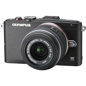 【中古】【非常に良い】OLYMPUS ミラーレス一眼 PEN Lite E-PL6 レンズキット ブラック E-PL6 LKIT BLK
