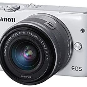 【中古】Canon ミラーレス一眼カメラ EOS M10 レンズキット(ホワイト) EF-M15-45mm F3.5-6.3 IS STM 付属 EOSM10W