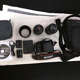 【中古】【39shop】SONY★ミラーレス一眼 α57 ダブルズームレンズキット DT 18-55mm F3.5-5.6 SAM＋DT 55-200mm F4-5.6 SAM SLT-A57Y（非常に良い）