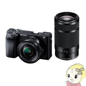ソニー ミラーレス 一眼レフ カメラ α6400 ILCE-6400Y ダブルズームレンズキット [ブラック]
